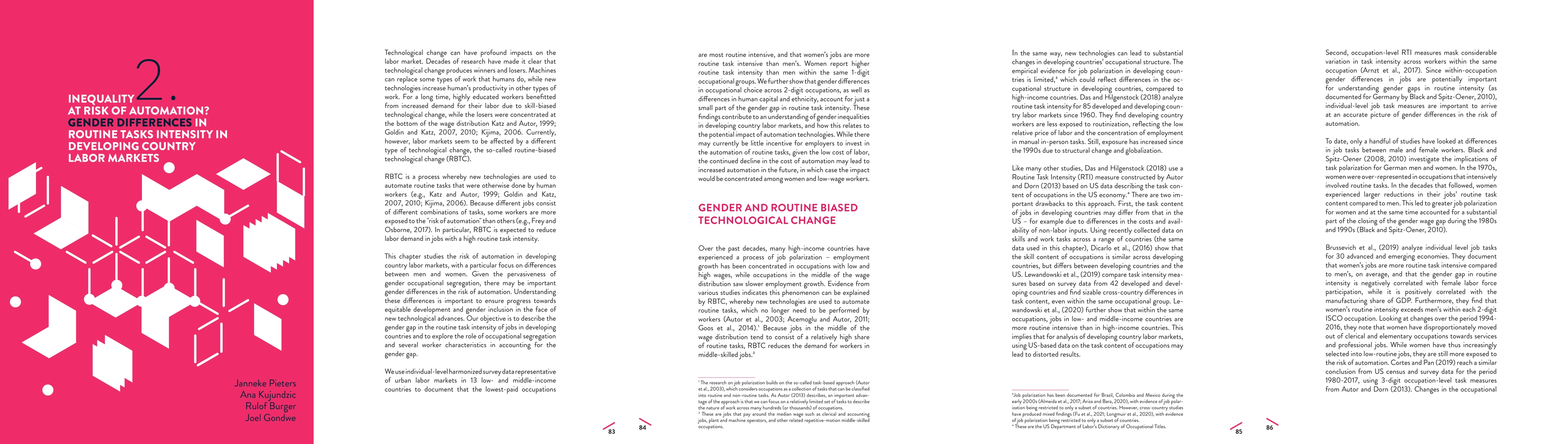 Thumbnail for Inequality at risk of automation? Gender differences in routine tasks
  intensity in developing country labor markets