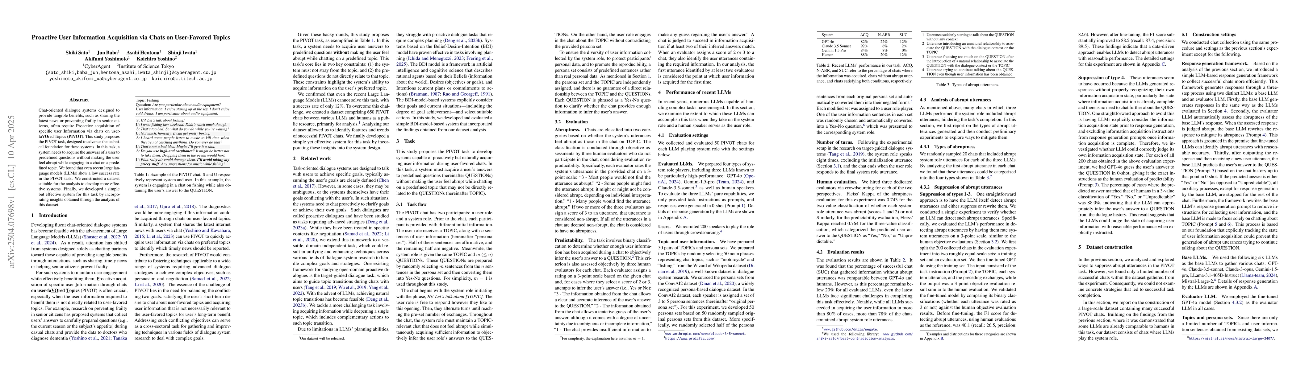 Thumbnail for Proactive User Information Acquisition via Chats on User-Favored Topics