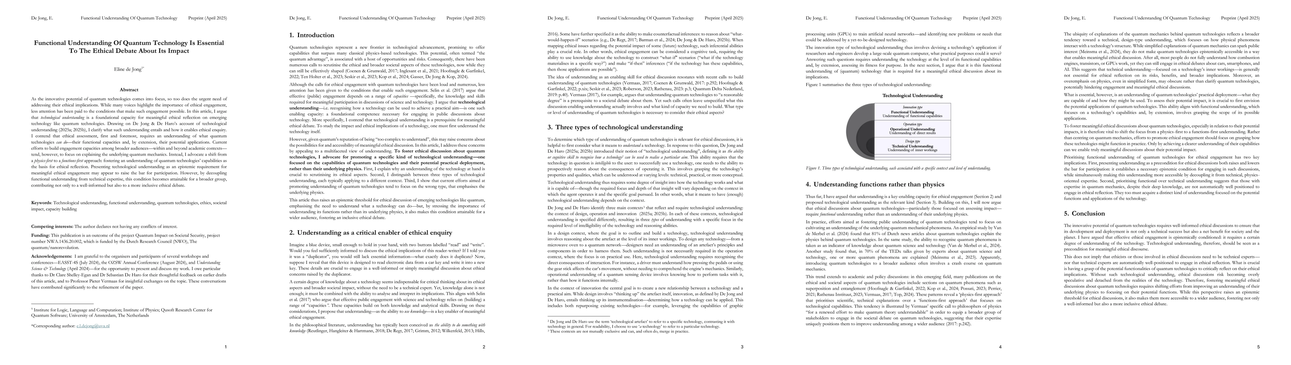 Thumbnail for Functional Understanding Of Quantum Technology Is Essential To The
  Ethical Debate About Its Impact