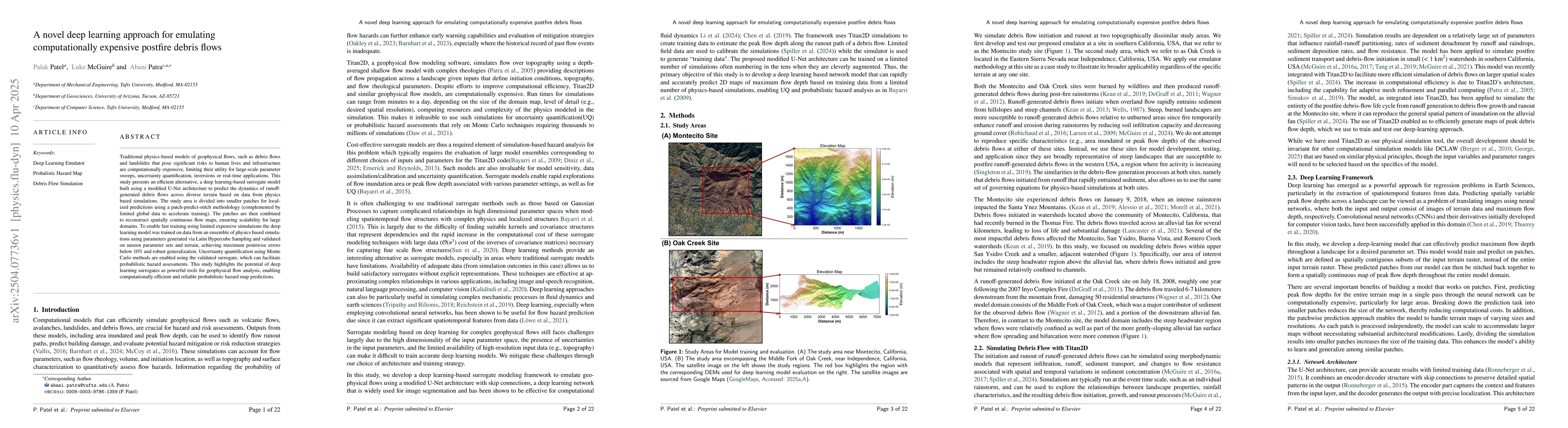 Thumbnail for A Novel Deep Learning Approach for Emulating Computationally Expensive
  Postfire Debris Flows