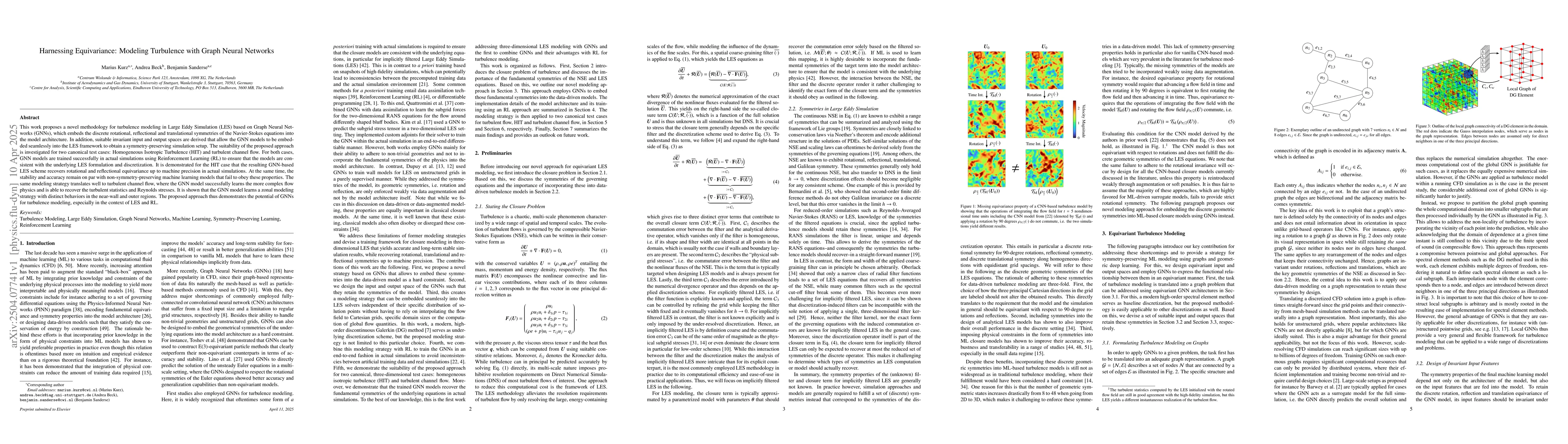 Thumbnail for Harnessing Equivariance: Modeling Turbulence with Graph Neural Networks