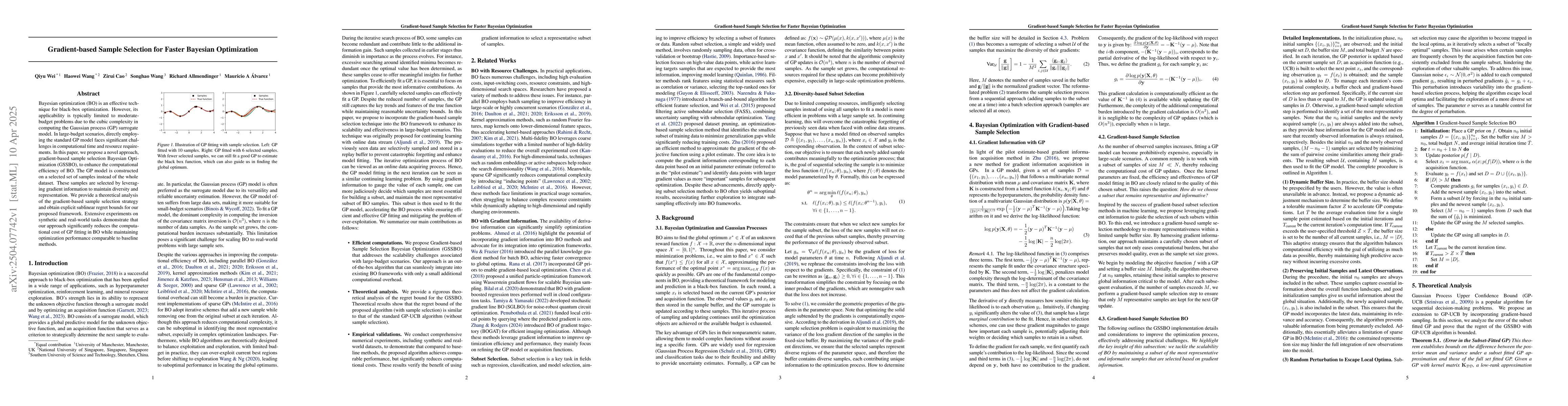 Thumbnail for Gradient-based Sample Selection for Faster Bayesian Optimization
