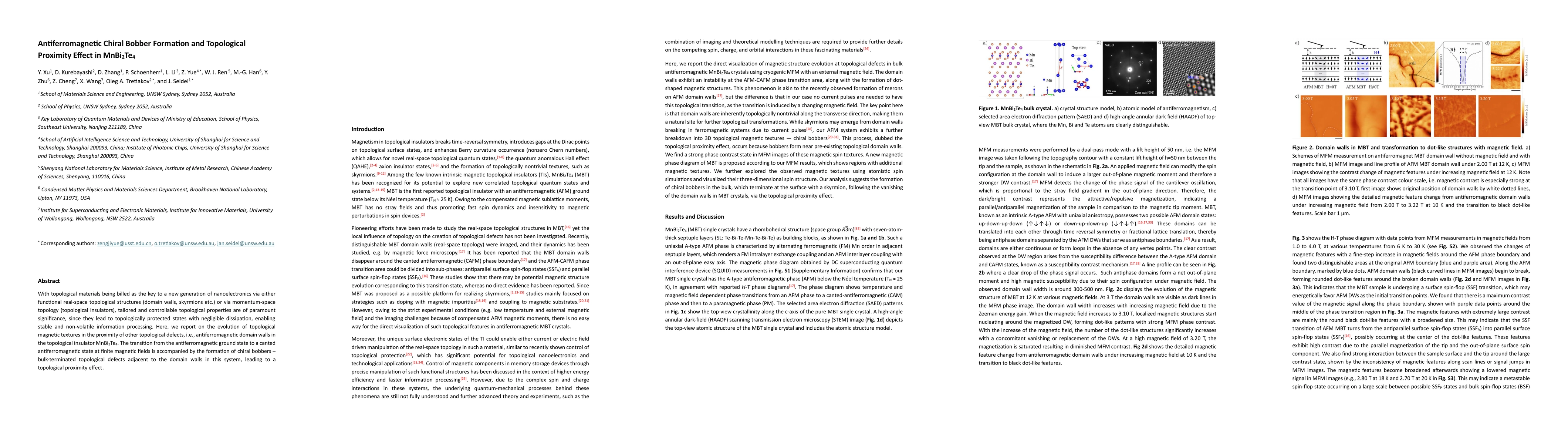 Thumbnail for Antiferromagnetic Chiral Bobber Formation and Topological Proximity
  Effect in MnBi2Te4