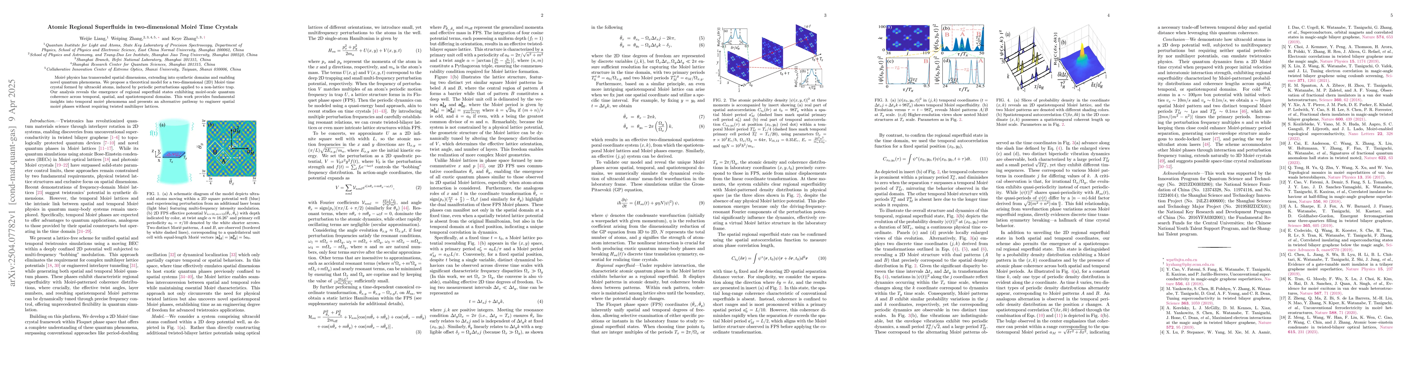 Thumbnail for Atomic Regional Superfluids in two-dimensional Moiré Time Crystals