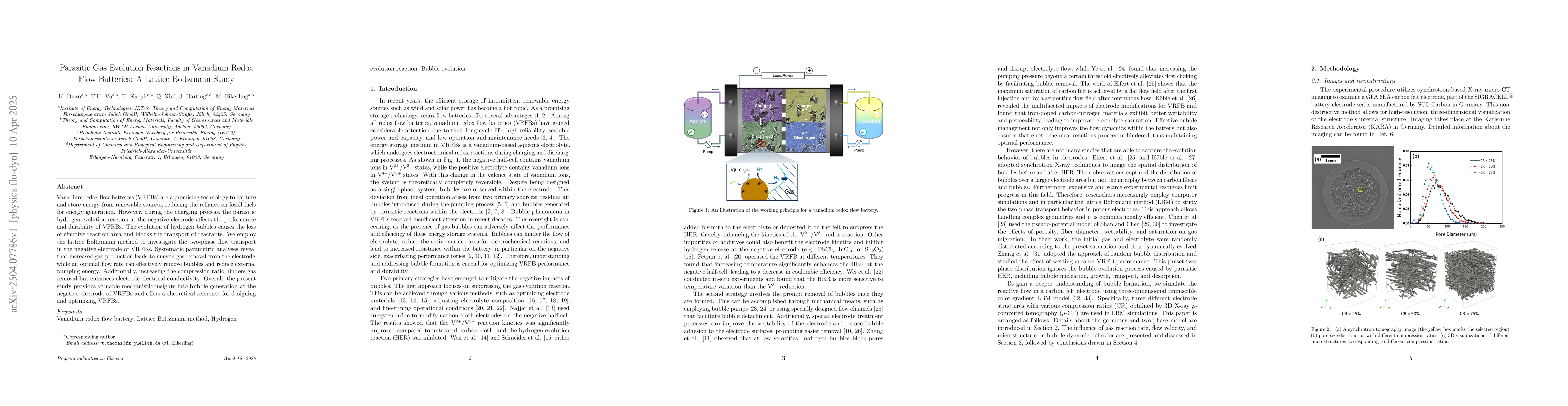 Thumbnail for Parasitic Gas Evolution Reactions in Vanadium Redox Flow Batteries: A
  Lattice Boltzmann Study