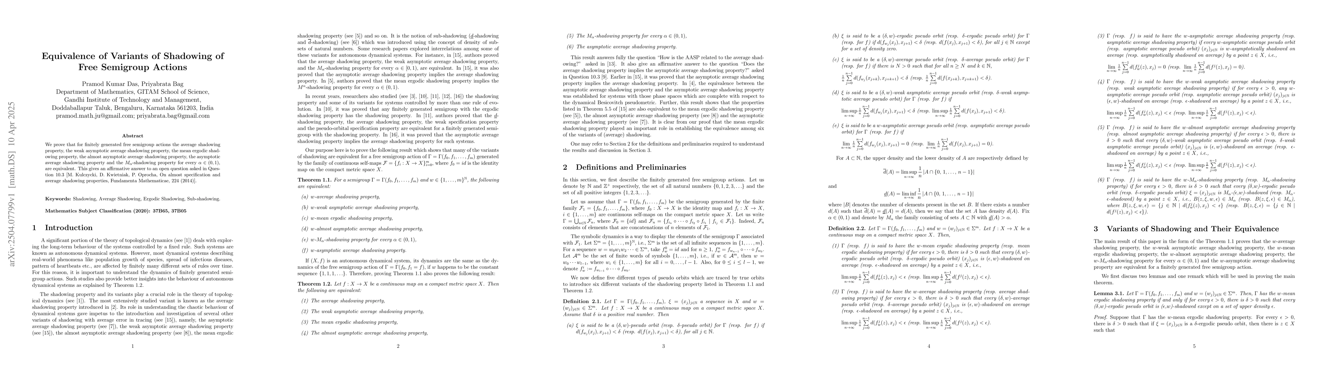 Thumbnail for Equivalence of Variants of Shadowing of Free Semigroup Actions
