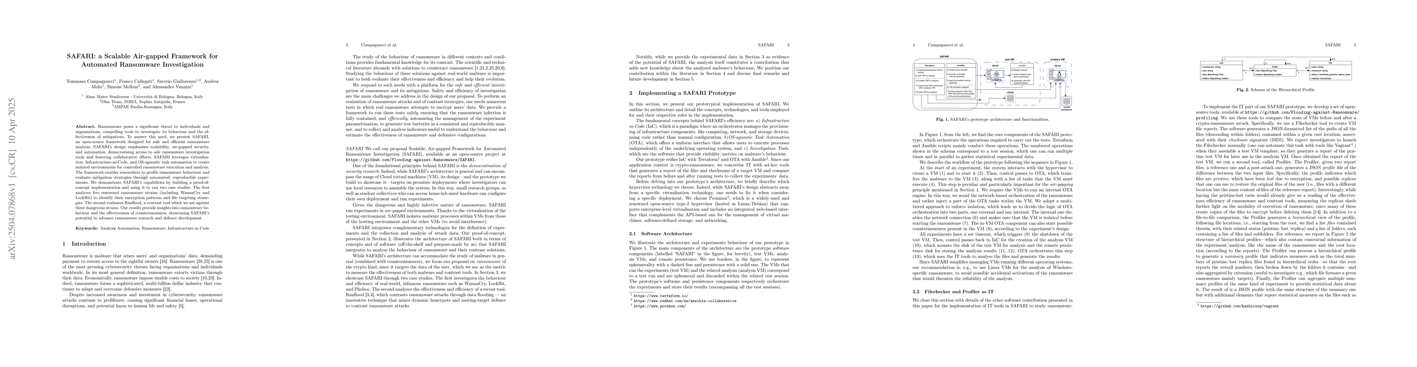Thumbnail for SAFARI: a Scalable Air-gapped Framework for Automated Ransomware
  Investigation