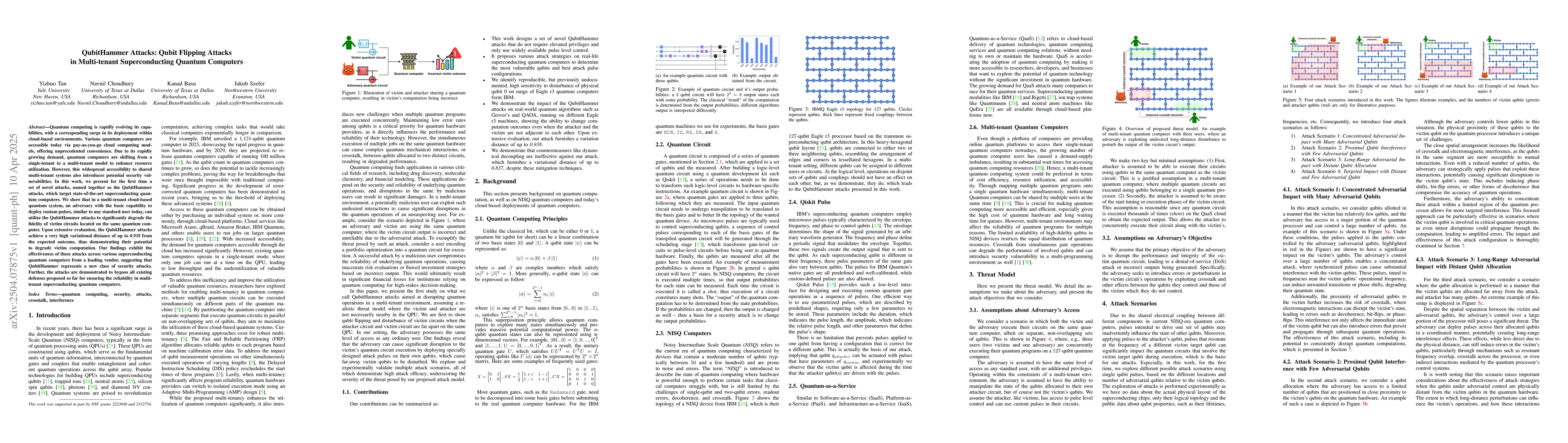 Thumbnail for QubitHammer Attacks: Qubit Flipping Attacks in Multi-tenant
  Superconducting Quantum Computers