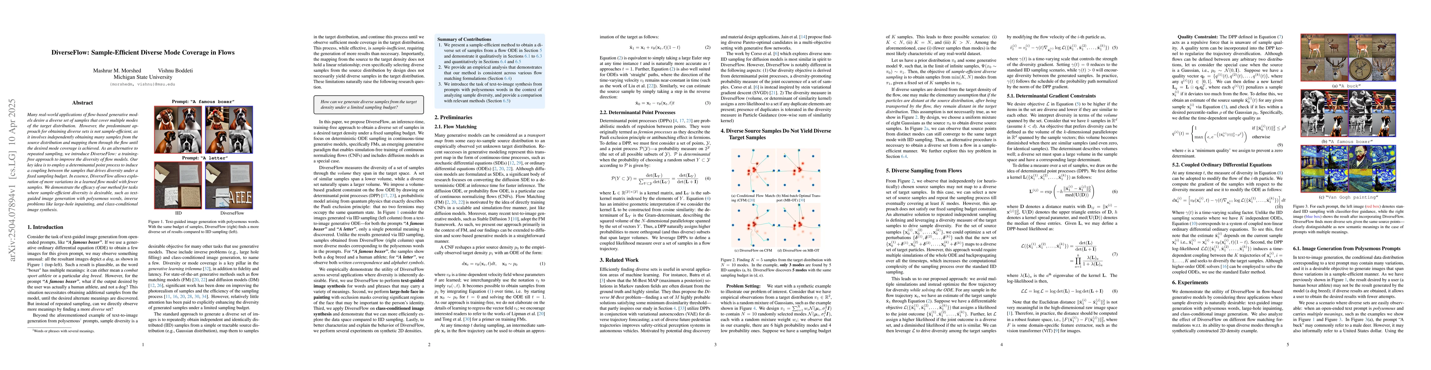 Thumbnail for DiverseFlow: Sample-Efficient Diverse Mode Coverage in Flows