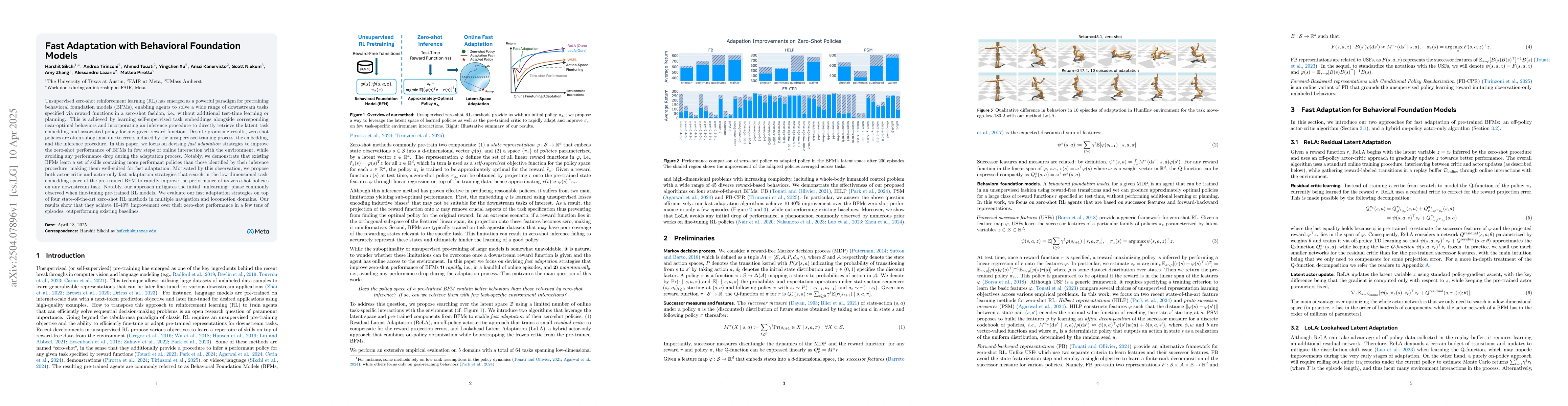 Thumbnail for Fast Adaptation with Behavioral Foundation Models