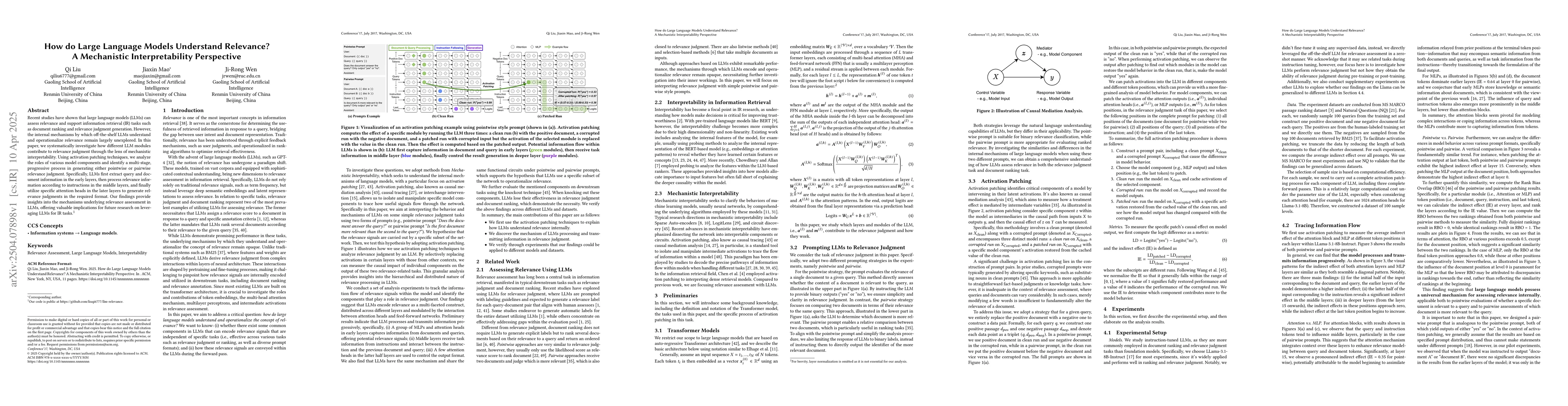 Thumbnail for How do Large Language Models Understand Relevance? A Mechanistic
  Interpretability Perspective