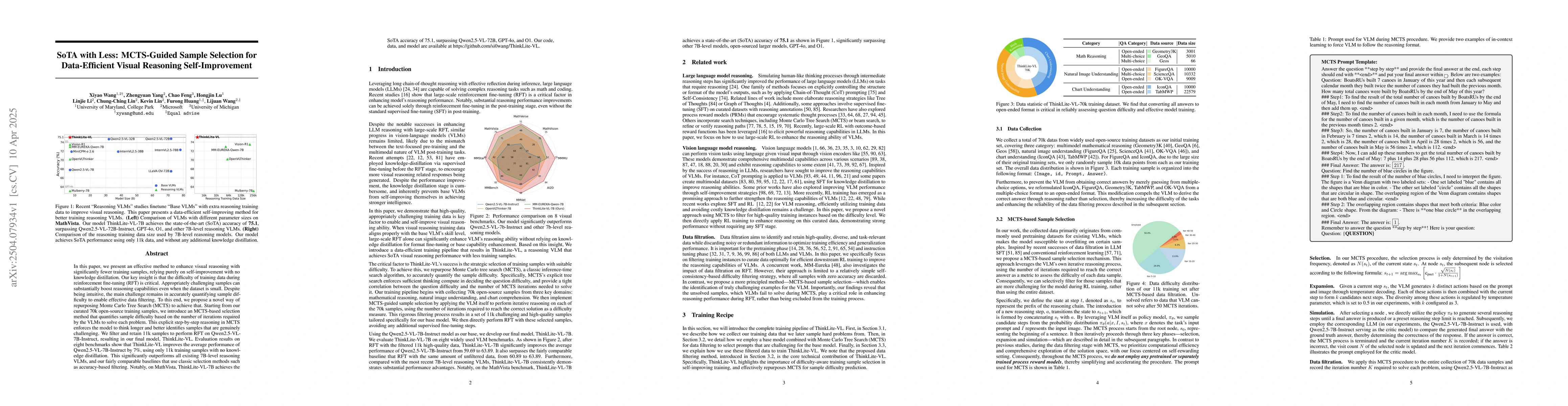 Thumbnail for SoTA with Less: MCTS-Guided Sample Selection for Data-Efficient Visual
  Reasoning Self-Improvement