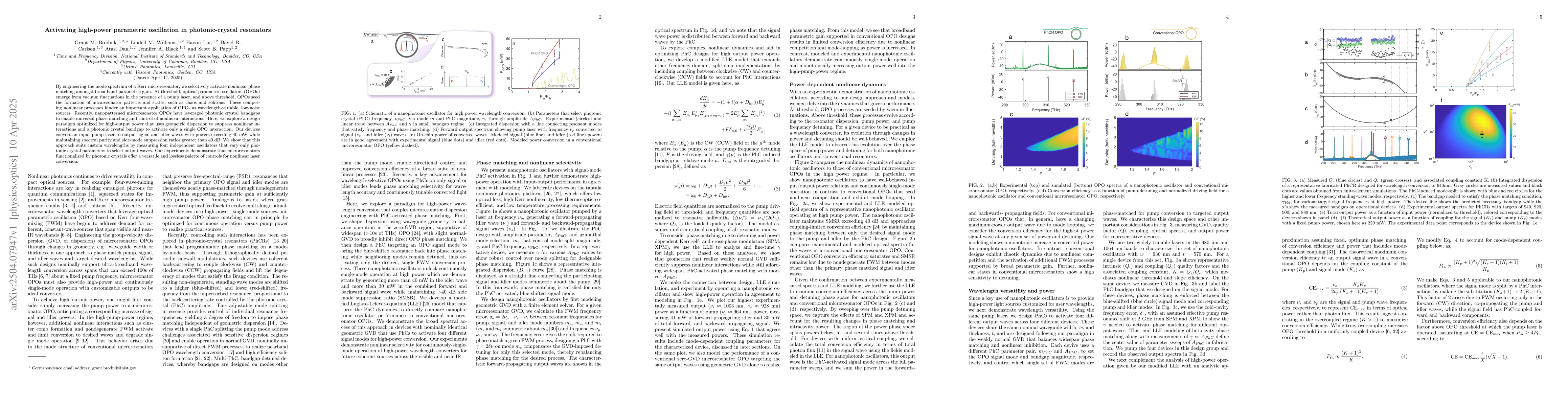 Thumbnail for Activating high-power parametric oscillation in photonic-crystal
  resonators