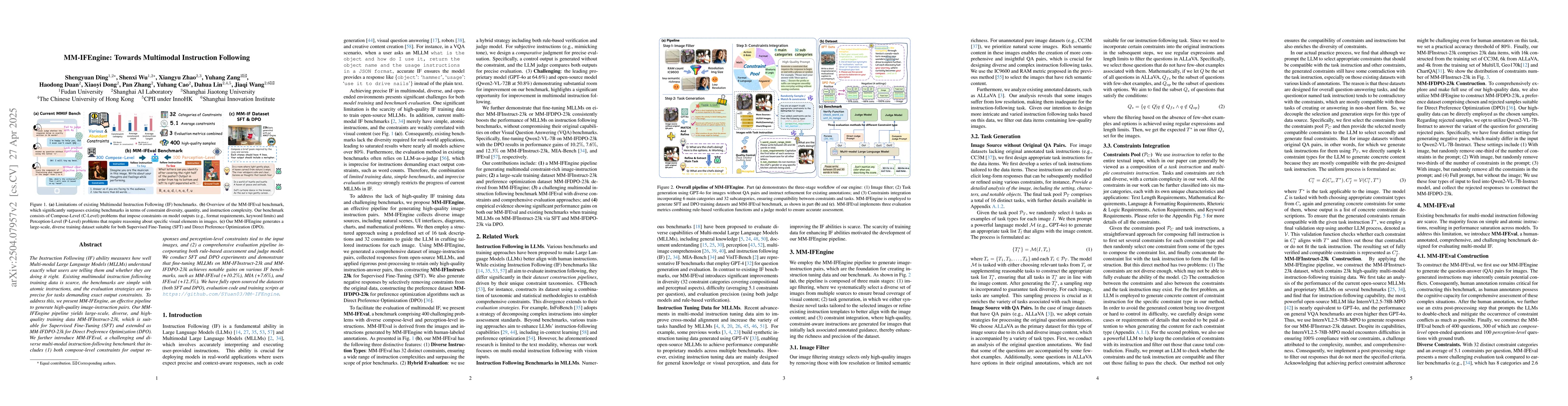 Thumbnail for MM-IFEngine: Towards Multimodal Instruction Following