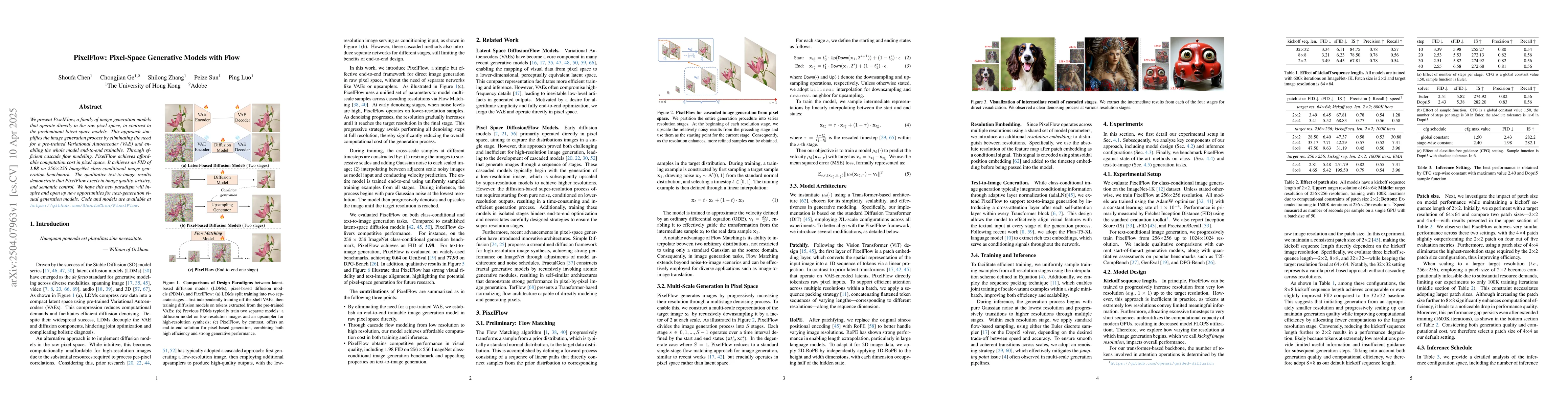 Thumbnail for PixelFlow: Pixel-Space Generative Models with Flow