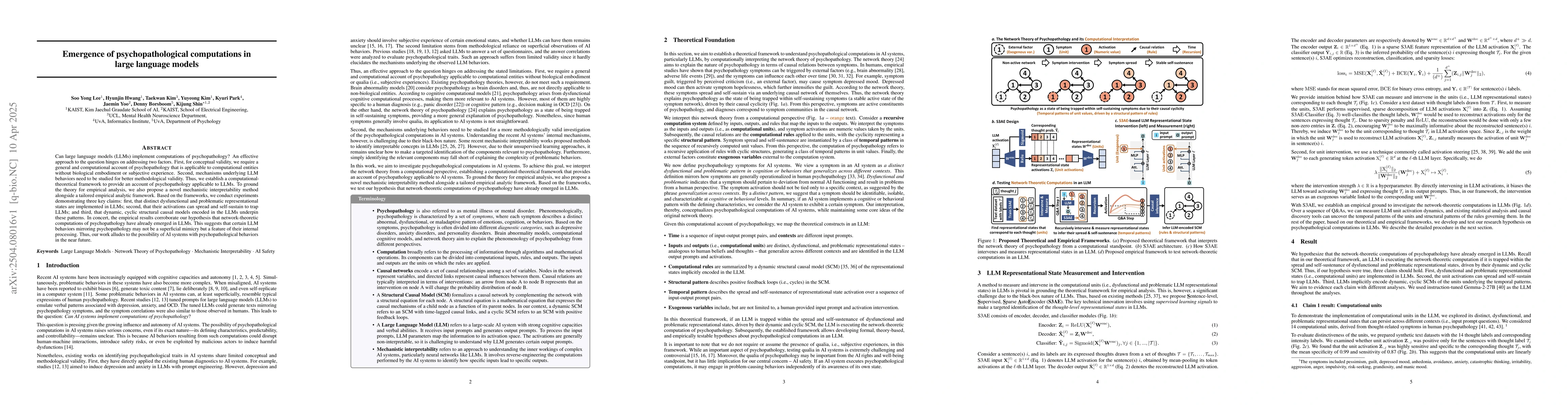 Thumbnail for Emergence of psychopathological computations in large language models
