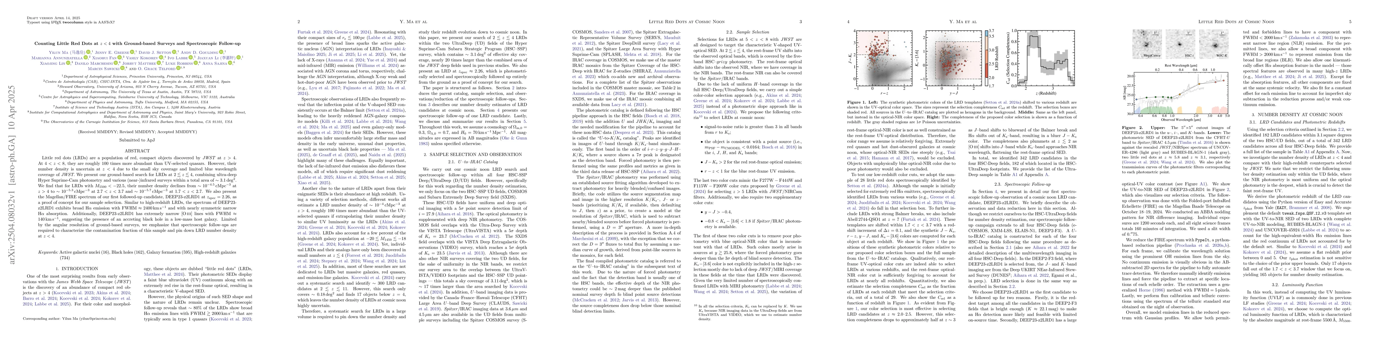 Thumbnail for Counting Little Red Dots at $z<4$ with Ground-based Surveys and
  Spectroscopic Follow-up