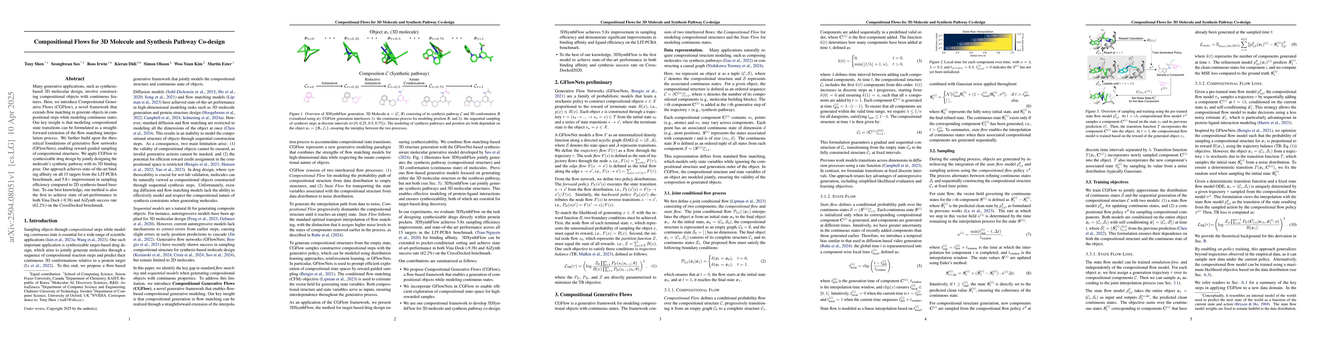 Thumbnail for Compositional Flows for 3D Molecule and Synthesis Pathway Co-design