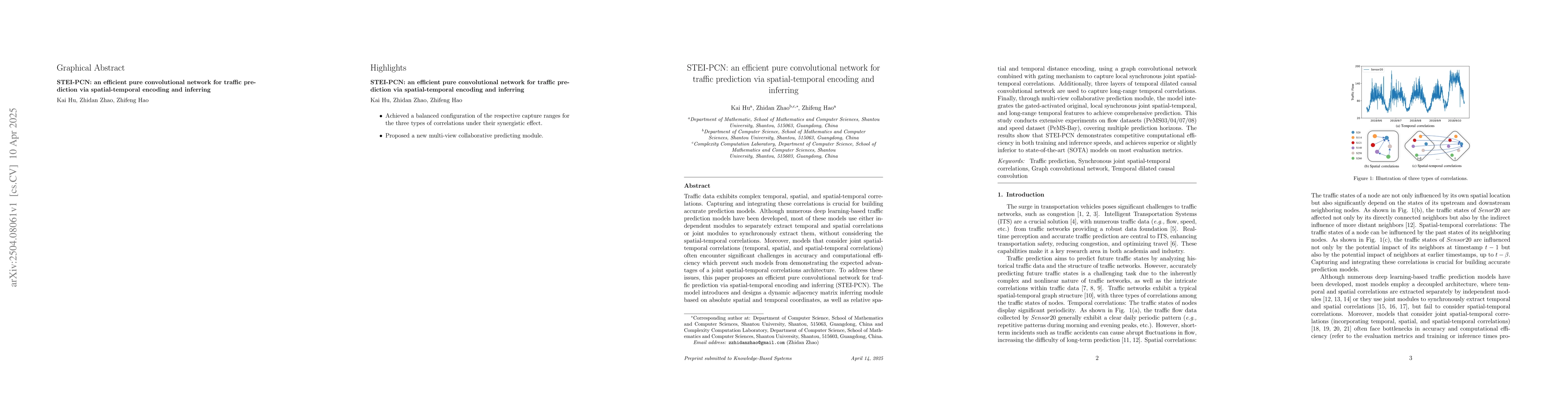 Thumbnail for STEI-PCN: an efficient pure convolutional network for traffic prediction
  via spatial-temporal encoding and inferring