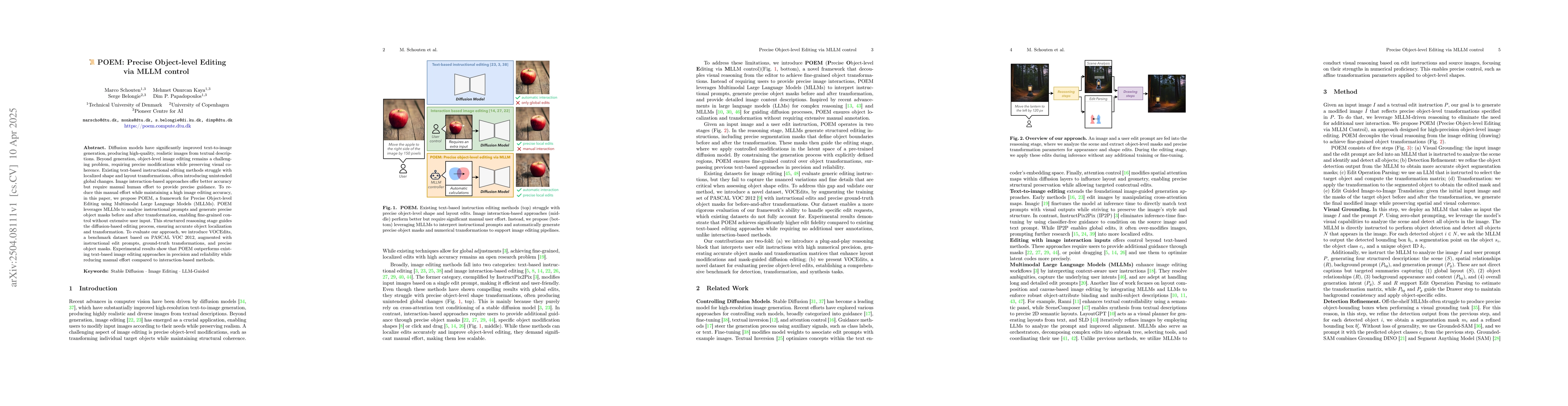 Thumbnail for POEM: Precise Object-level Editing via MLLM control