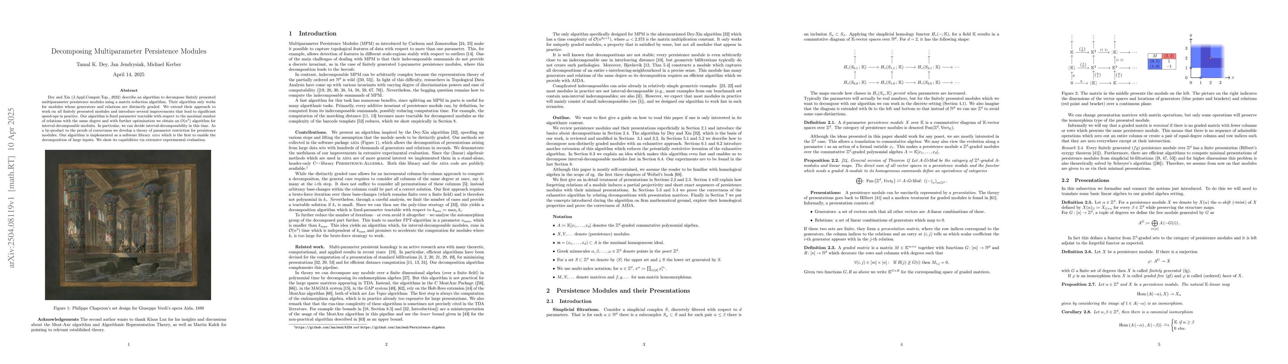 Thumbnail for Decomposing Multiparameter Persistence Modules