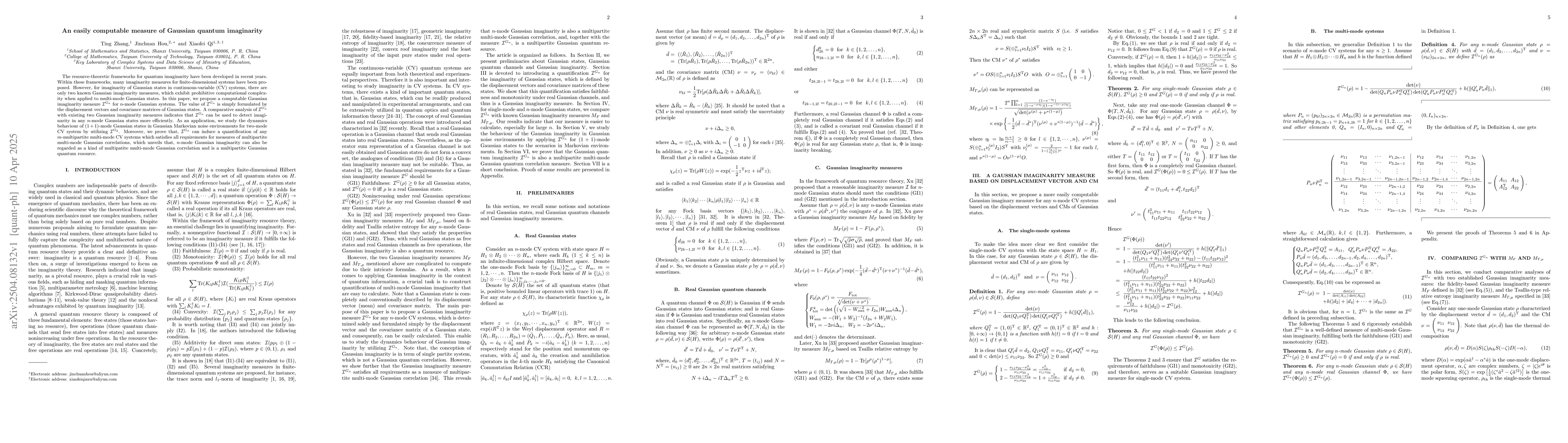 Thumbnail for An easily computable measure of Gaussian quantum imaginarity