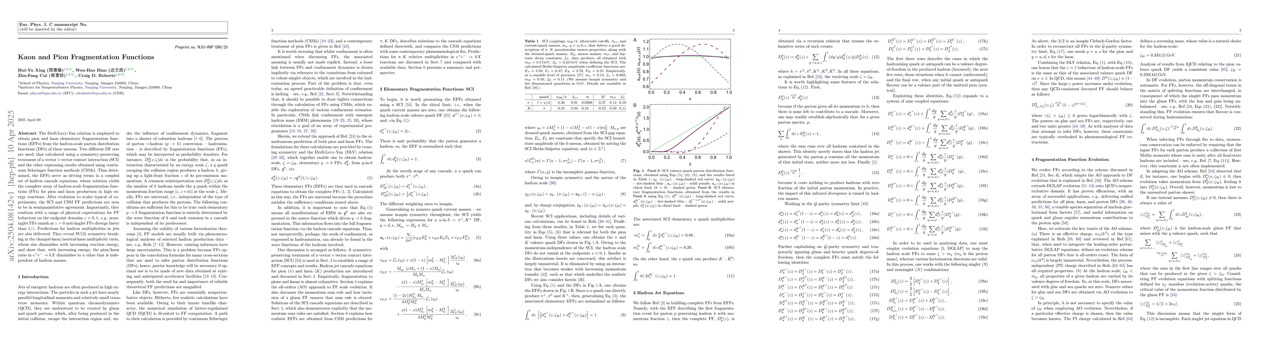 Thumbnail for Kaon and Pion Fragmentation Functions