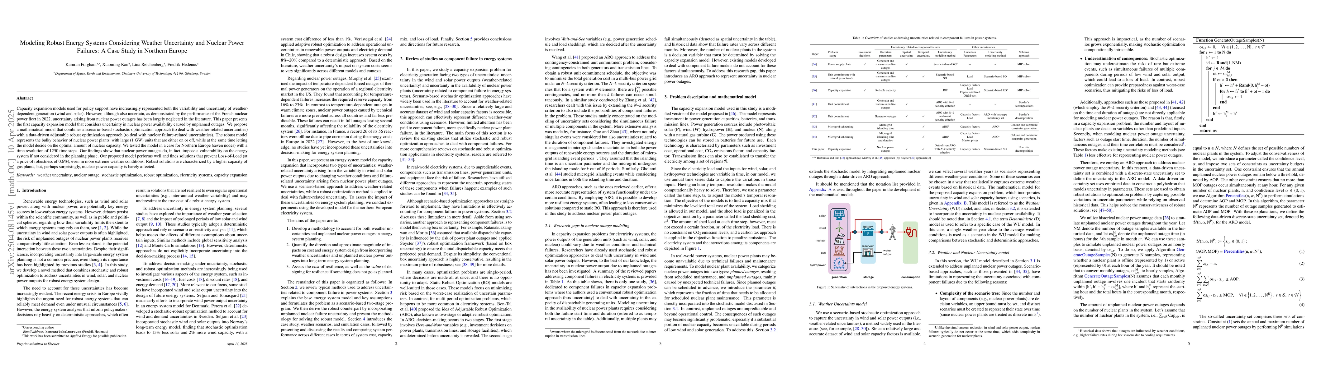 Thumbnail for Modeling Robust Energy Systems Considering Weather Uncertainty and
  Nuclear Power Failures: A Case Study in Northern Europe