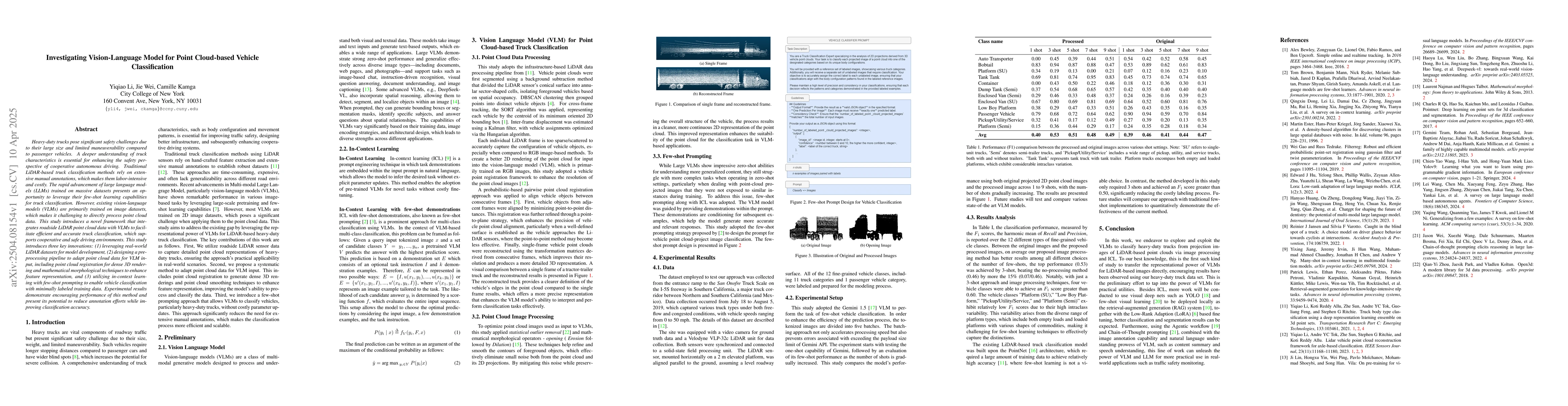 Thumbnail for Investigating Vision-Language Model for Point Cloud-based Vehicle
  Classification
