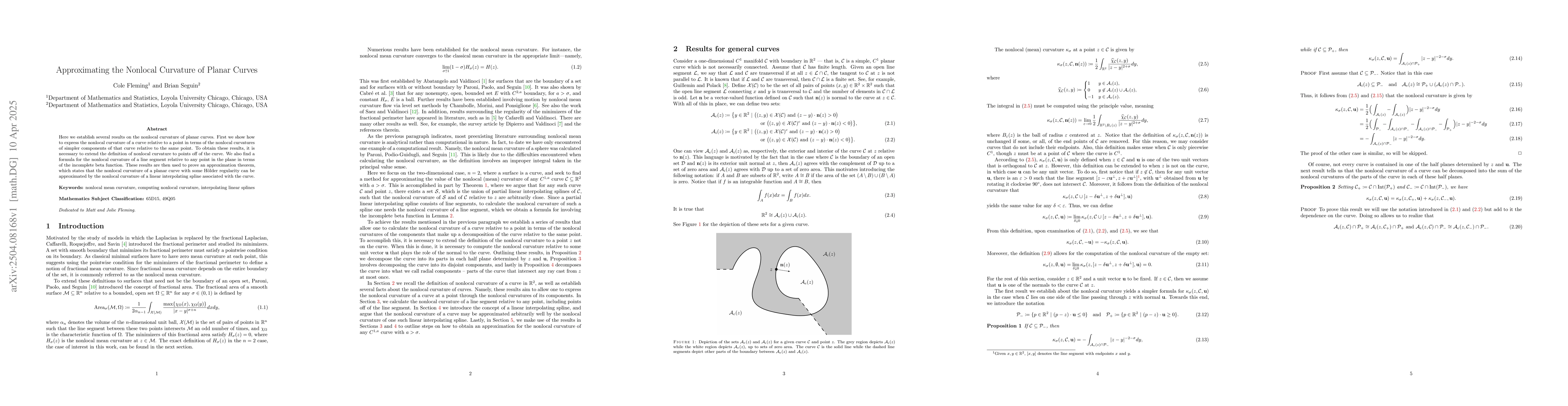Thumbnail for Approximating the Nonlocal Curvature of Planar Curves