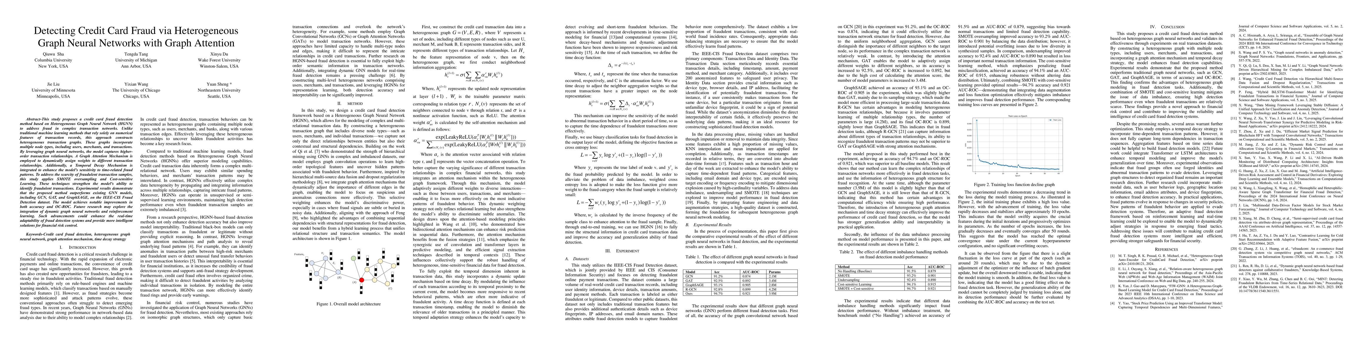 Thumbnail for Detecting Credit Card Fraud via Heterogeneous Graph Neural Networks with
  Graph Attention