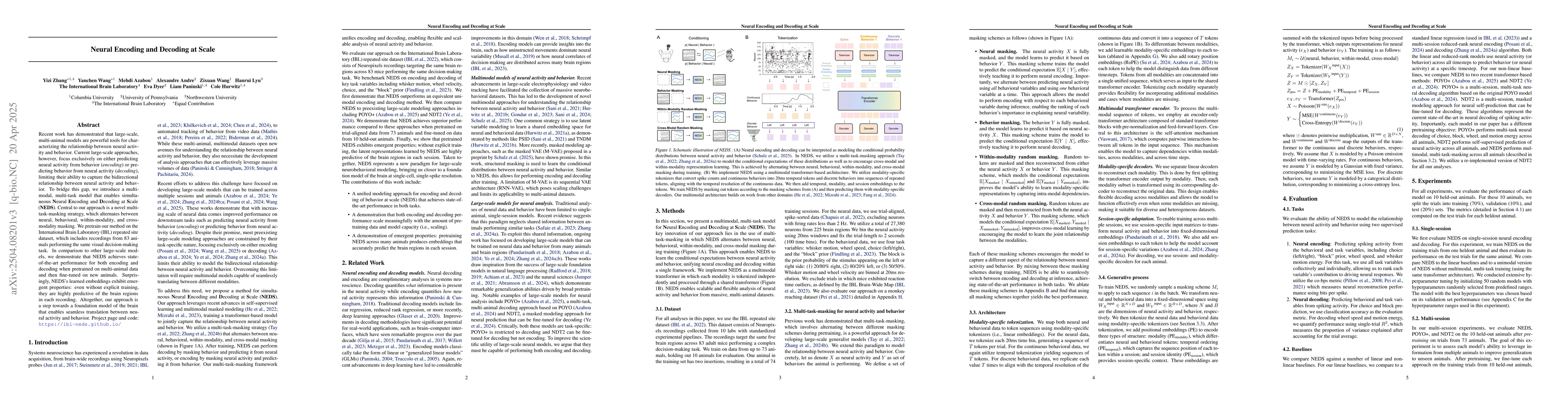 Thumbnail for Neural Encoding and Decoding at Scale