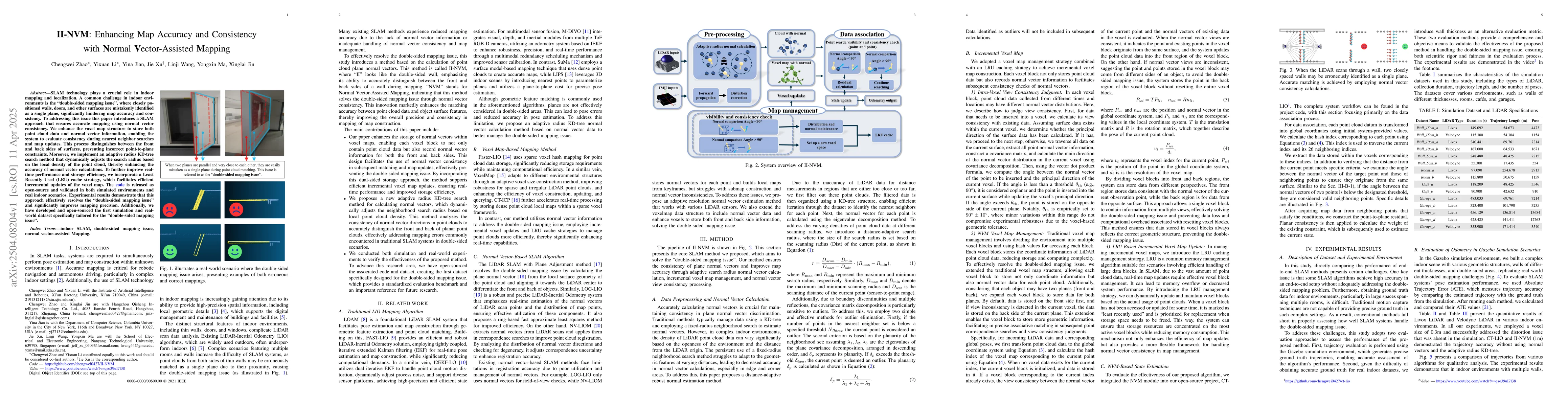 Thumbnail for II-NVM: Enhancing Map Accuracy and Consistency with Normal
  Vector-Assisted Mapping