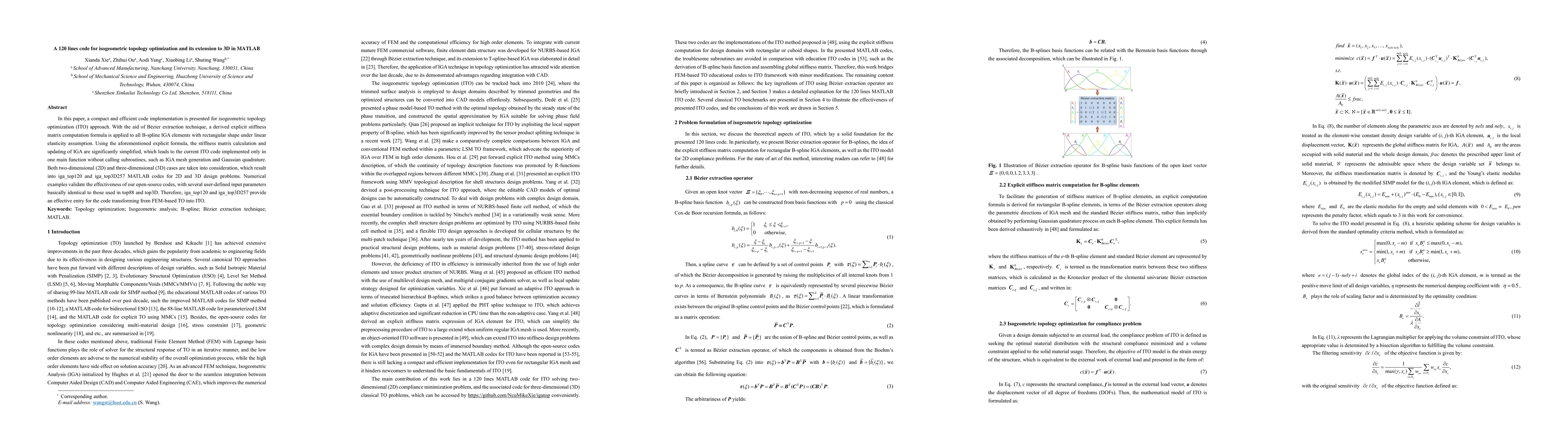 Thumbnail for A 120 lines code for isogeometric topology optimization and its
  extension to 3D in MATLAB