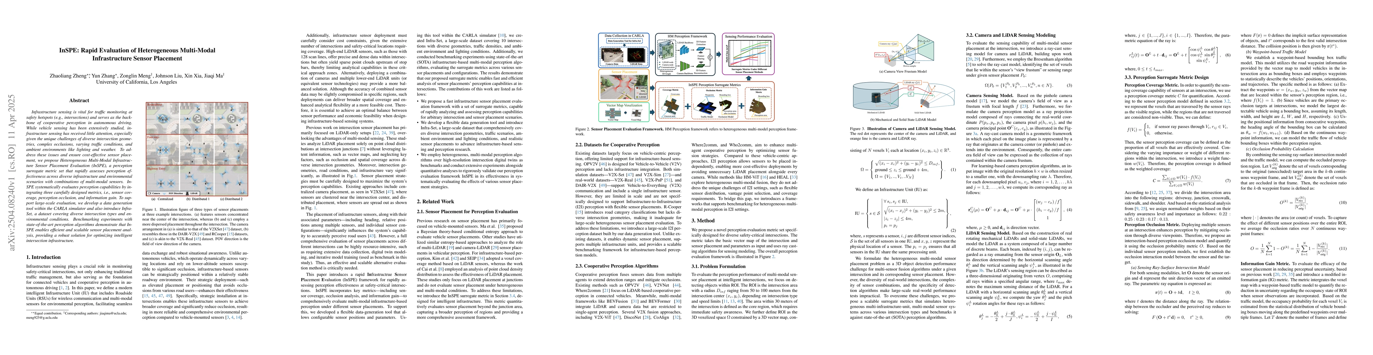 Thumbnail for InSPE: Rapid Evaluation of Heterogeneous Multi-Modal Infrastructure
  Sensor Placement