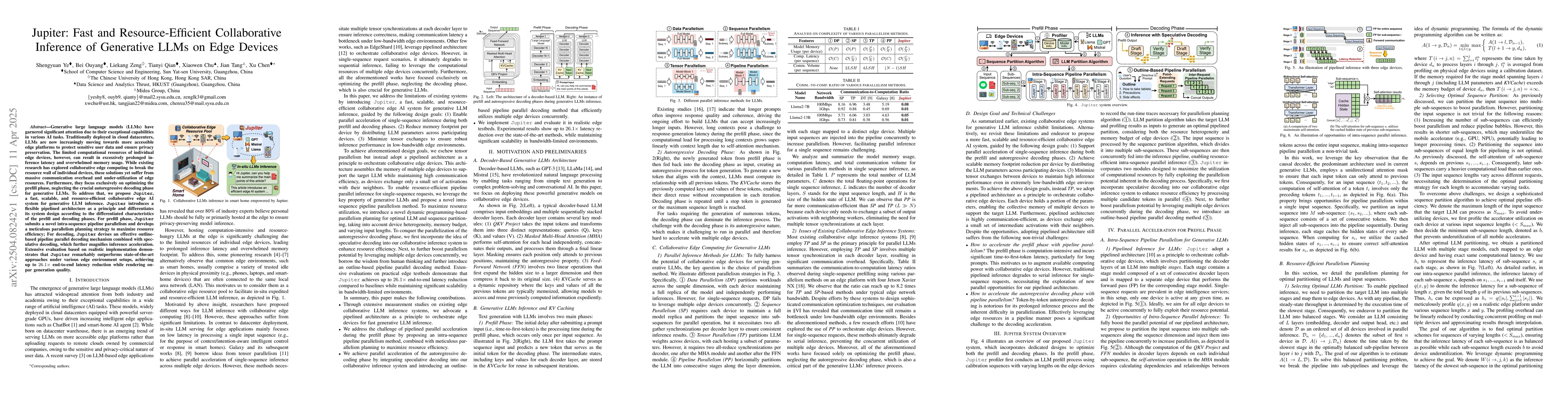 Thumbnail for Jupiter: Fast and Resource-Efficient Collaborative Inference of
  Generative LLMs on Edge Devices