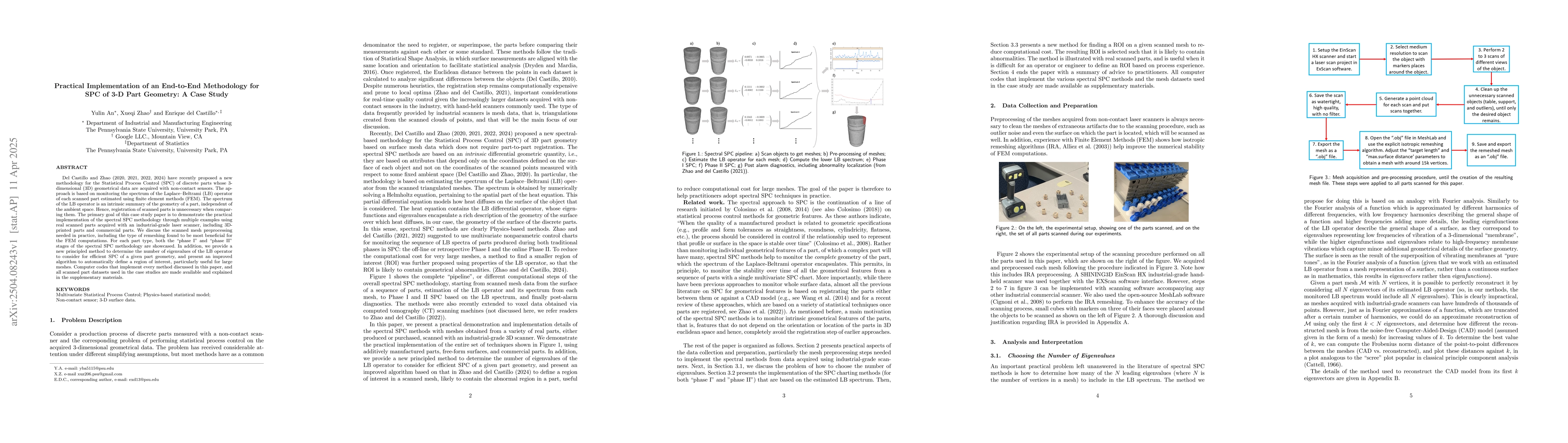 Thumbnail for Practical Implementation of an End-to-End Methodology for SPC of 3-D
  Part Geometry: A Case Study