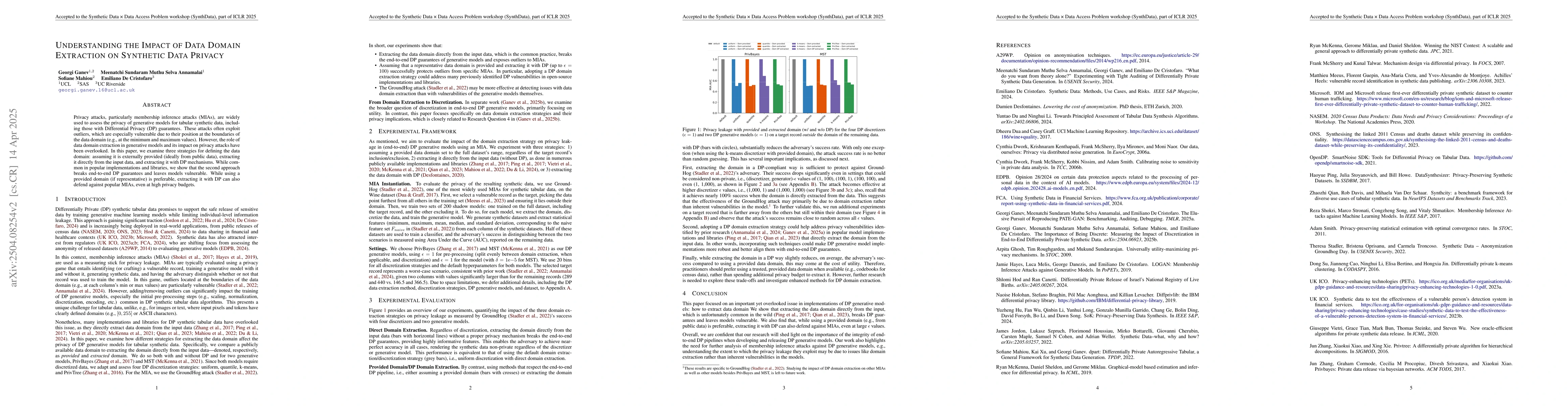 Thumbnail for Understanding the Impact of Data Domain Extraction on Synthetic Data
  Privacy