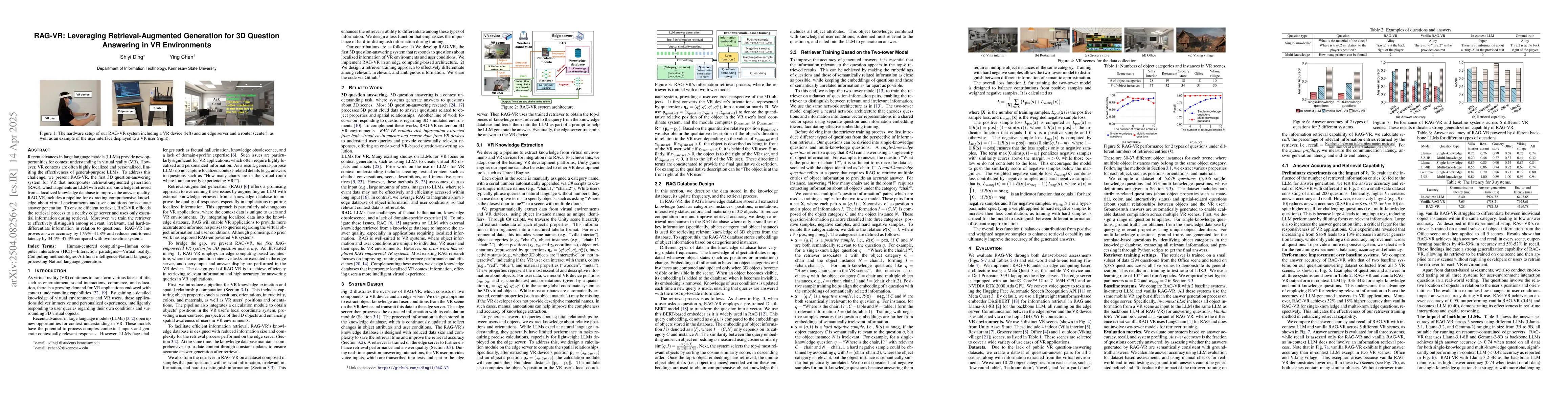 Thumbnail for RAG-VR: Leveraging Retrieval-Augmented Generation for 3D Question
  Answering in VR Environments