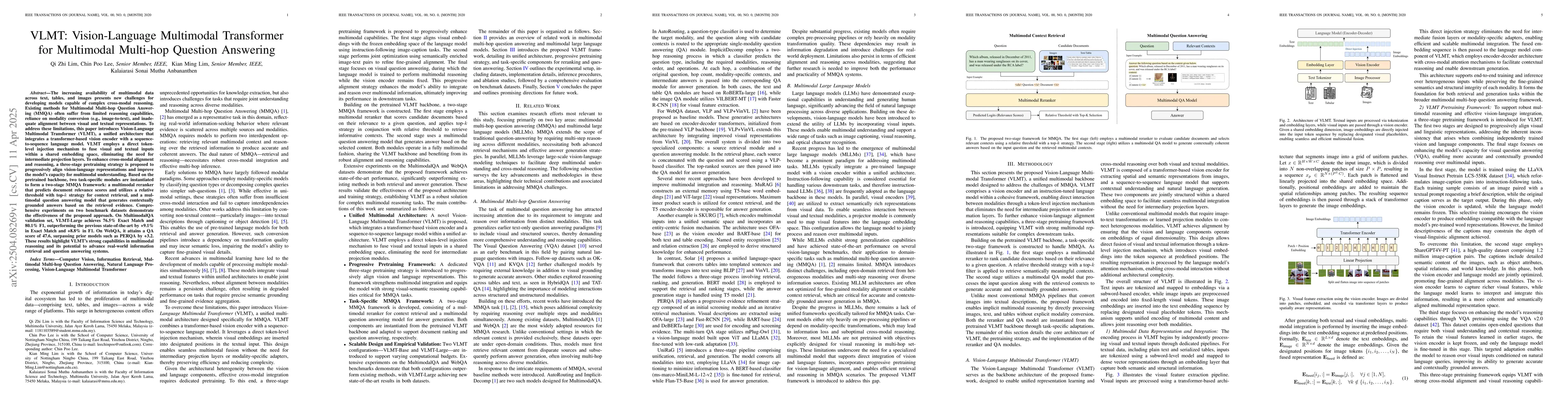 Thumbnail for VLMT: Vision-Language Multimodal Transformer for Multimodal Multi-hop
  Question Answering