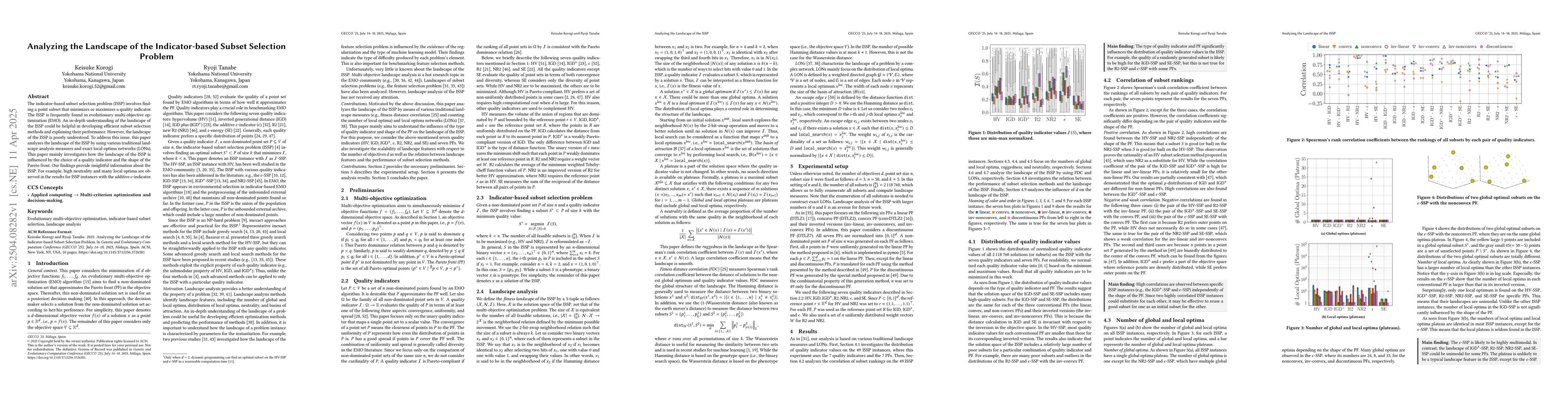 Thumbnail for Analyzing the Landscape of the Indicator-based Subset Selection Problem