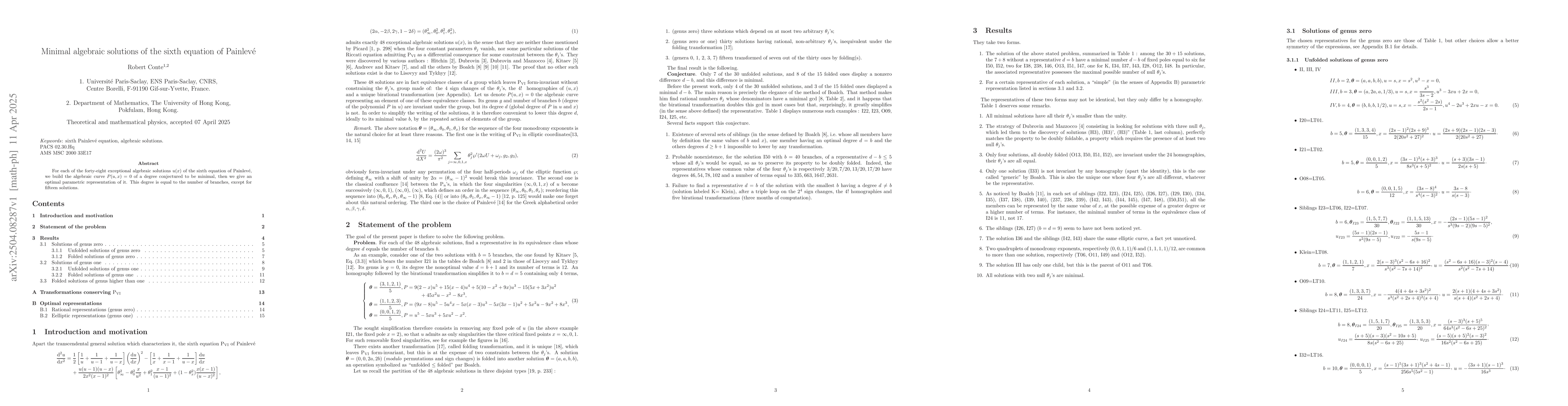 Thumbnail for Minimal algebraic solutions of the sixth equation of Painlevé