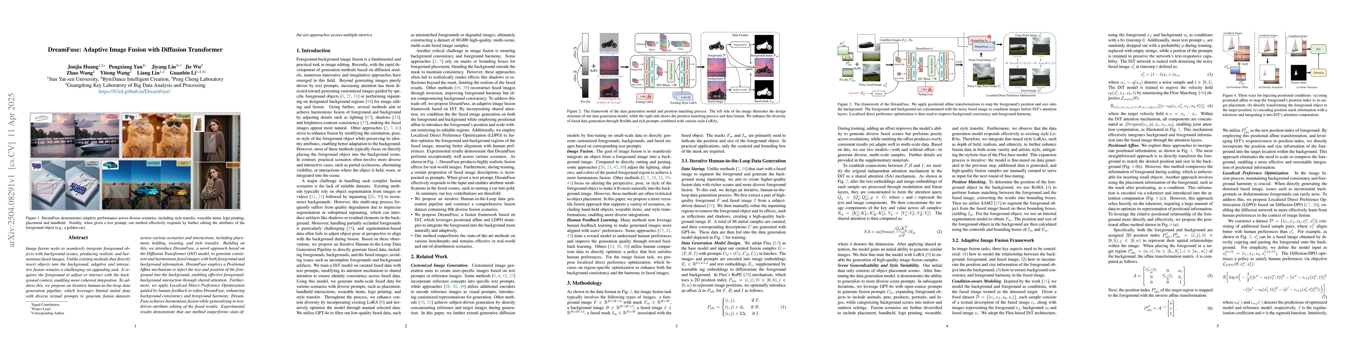 Thumbnail for DreamFuse: Adaptive Image Fusion with Diffusion Transformer