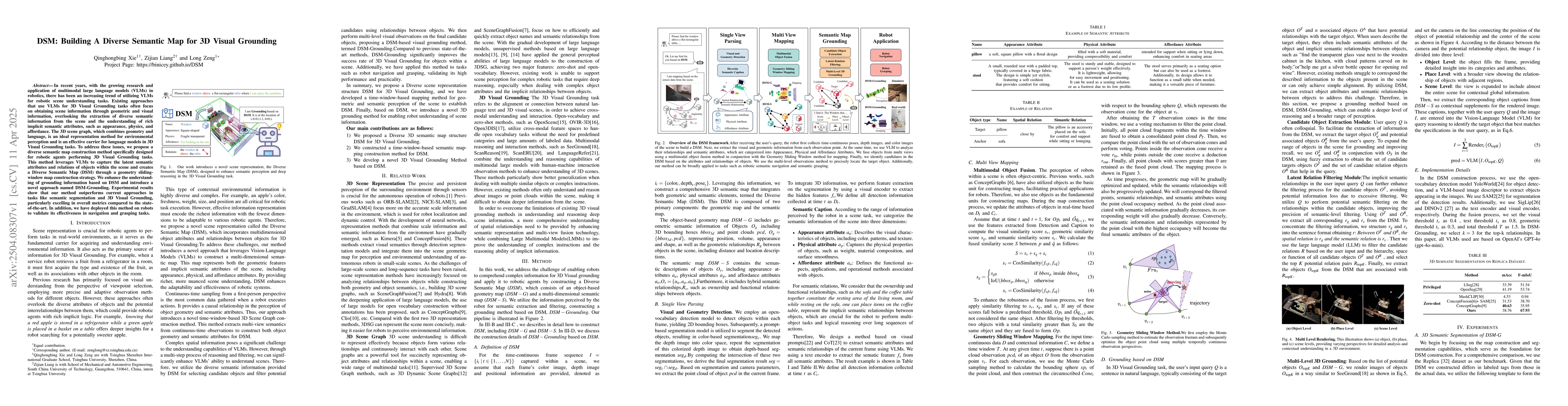 Thumbnail for DSM: Building A Diverse Semantic Map for 3D Visual Grounding