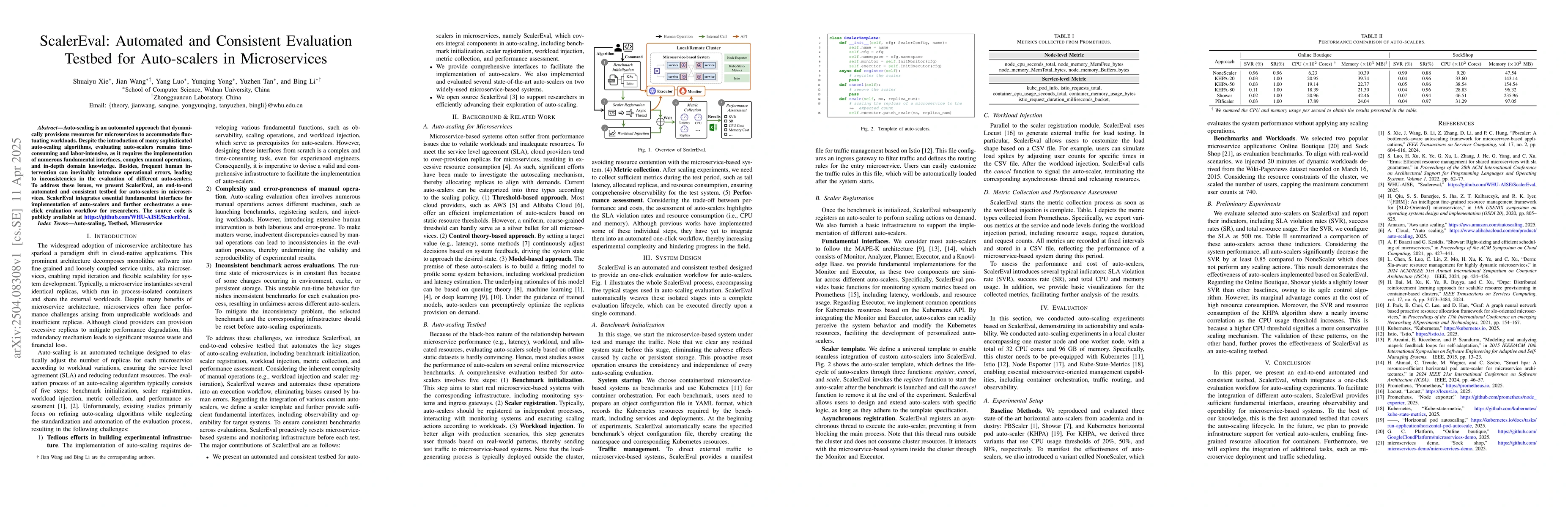 Thumbnail for ScalerEval: Automated and Consistent Evaluation Testbed for Auto-scalers
  in Microservices