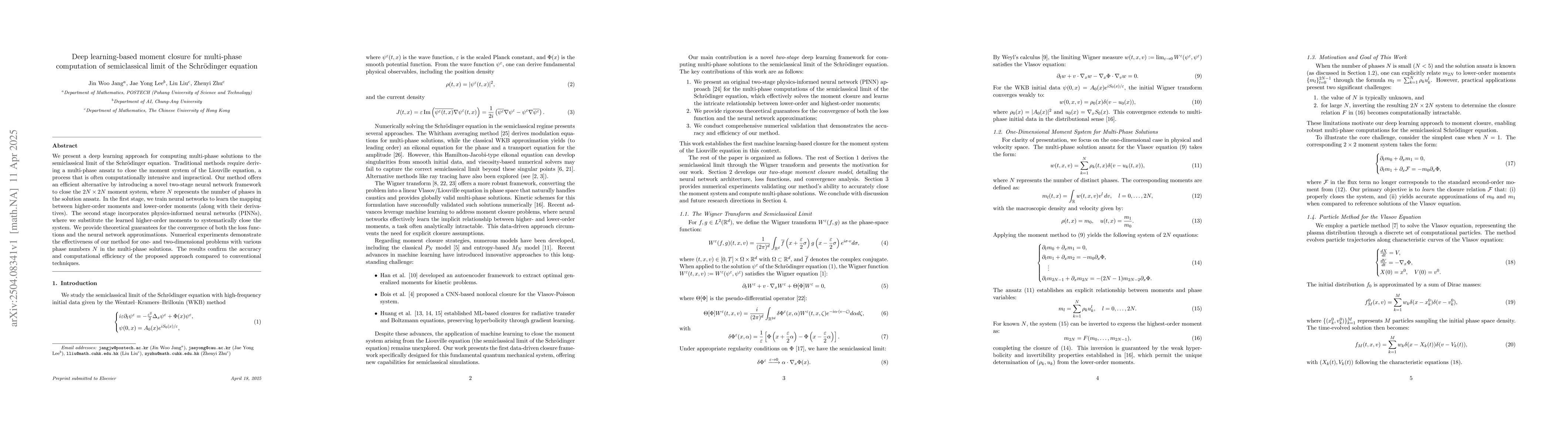 Thumbnail for Deep learning-based moment closure for multi-phase computation of
  semiclassical limit of the Schrödinger equation