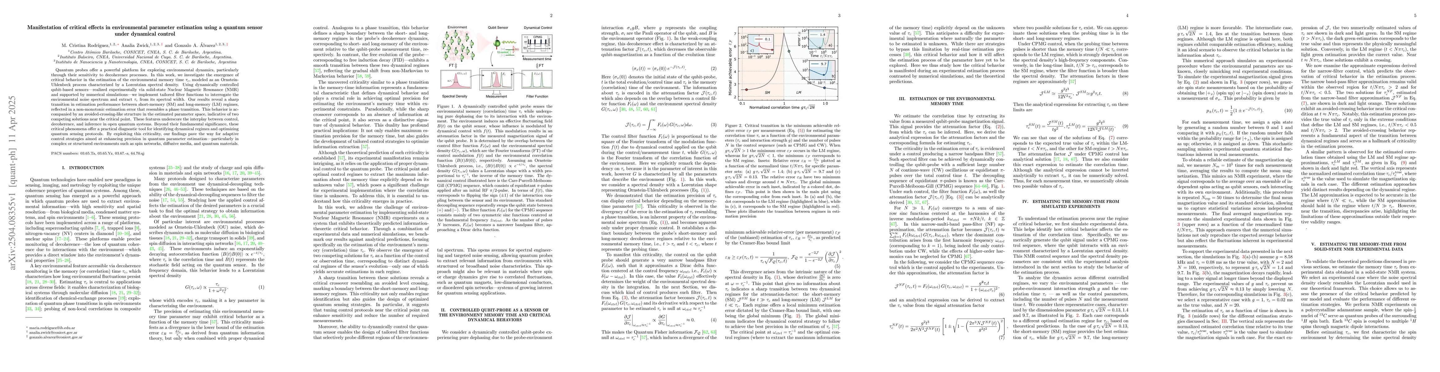 Thumbnail for Manifestation of critical effects in environmental parameter estimation
  using a quantum sensor under dynamical control