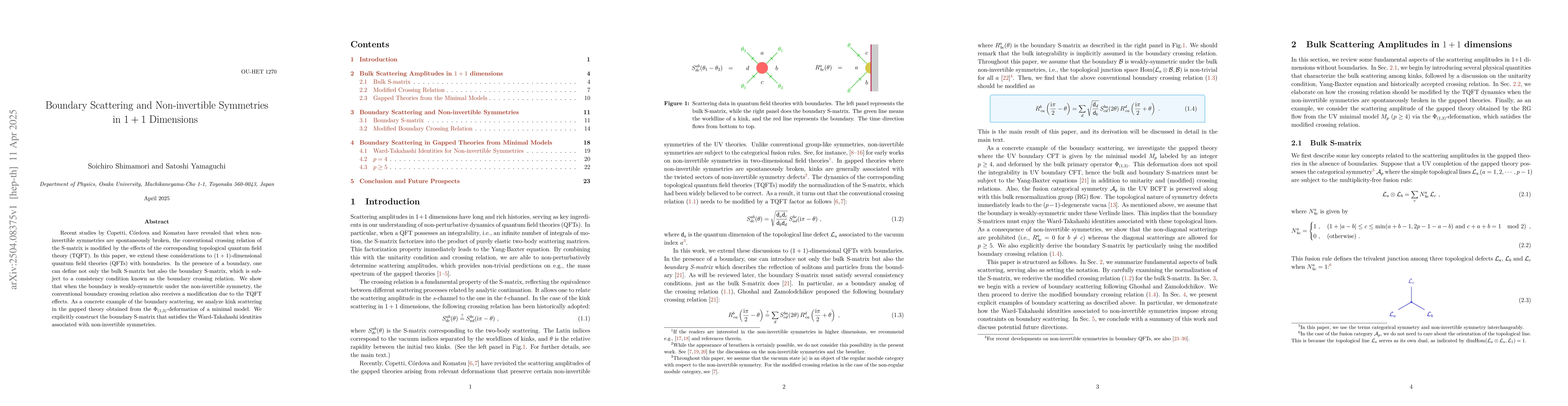 Thumbnail for Boundary Scattering and Non-invertible Symmetries in 1+1 Dimensions