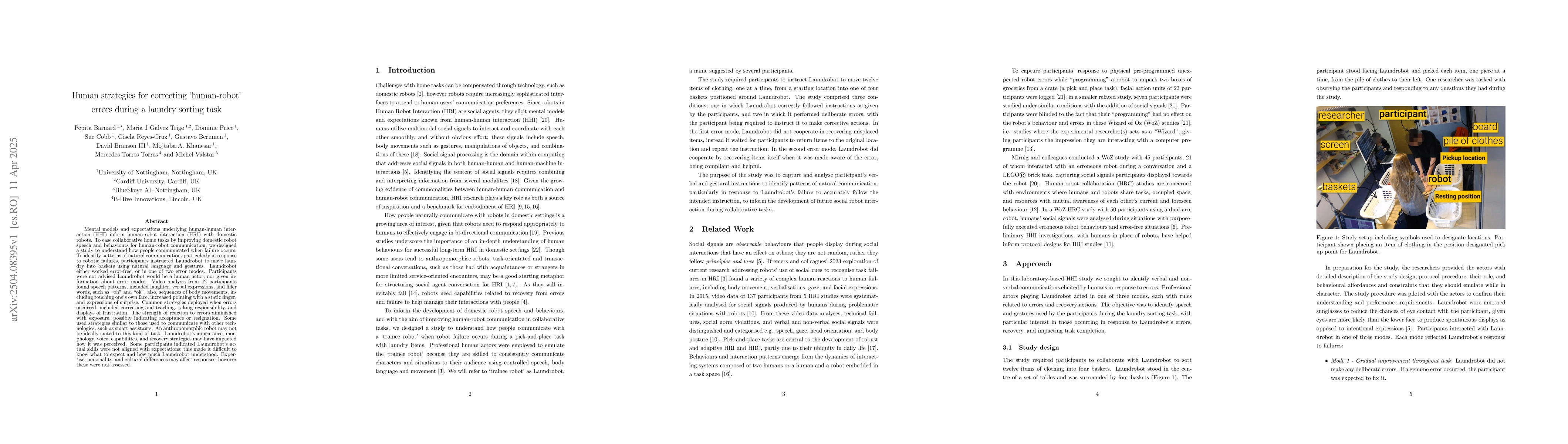 Thumbnail for Human strategies for correcting `human-robot' errors during a laundry
  sorting task