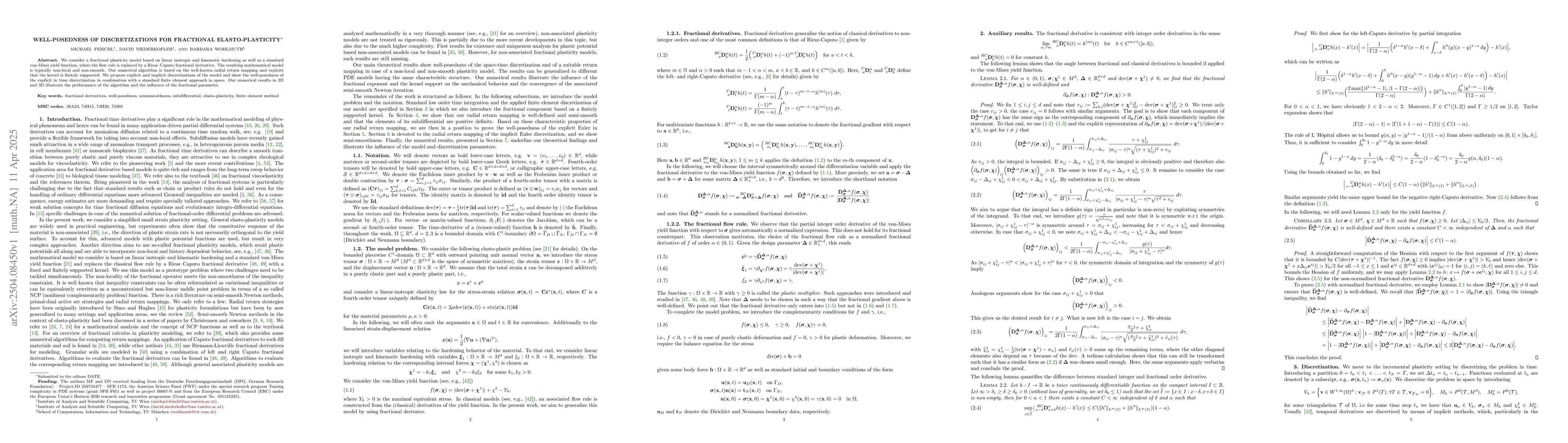 Thumbnail for Well-Posedness of Discretizations for Fractional Elasto-Plasticity